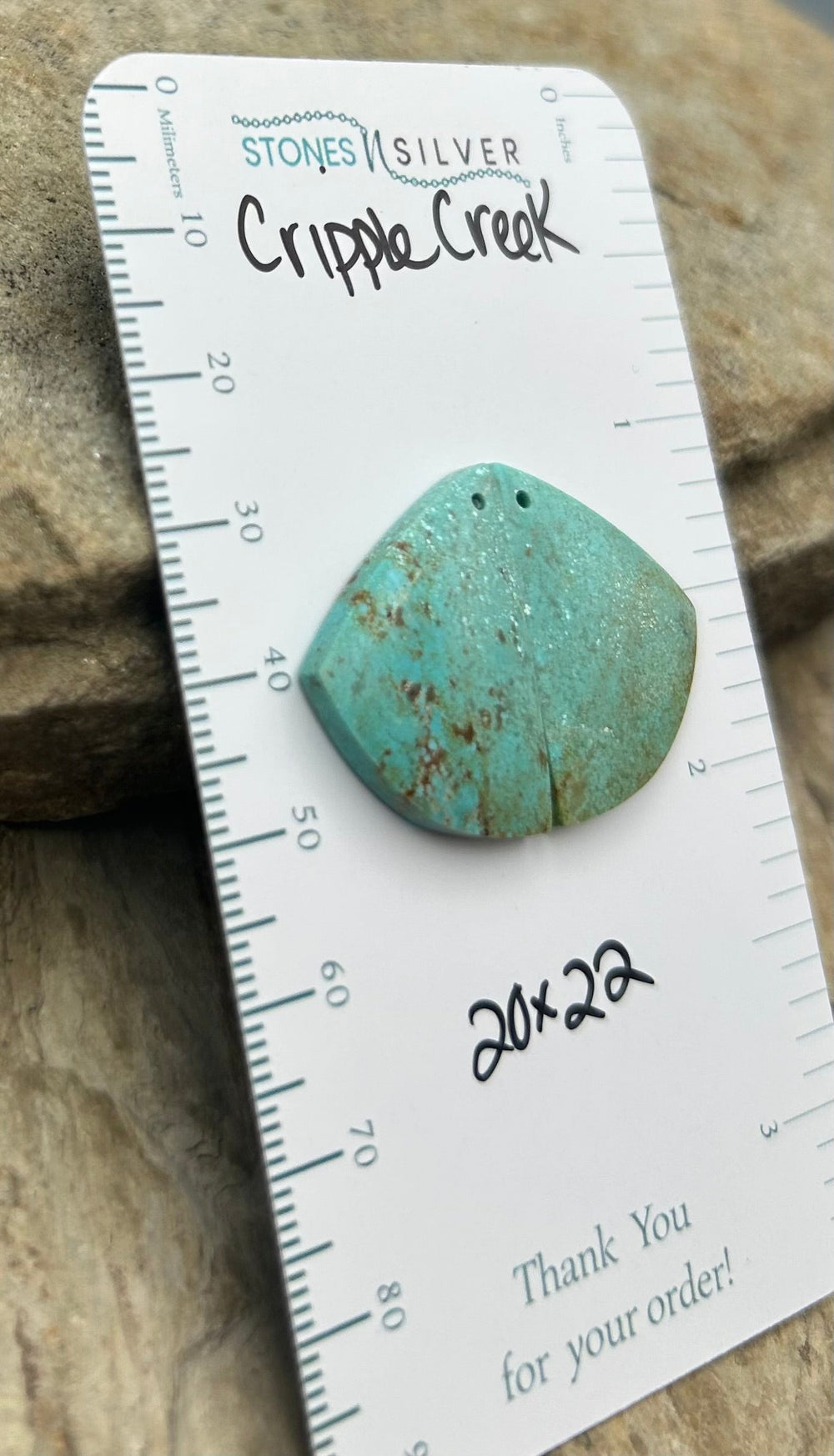 Cripple Creek Turquoise (Colorado) Matching Earring Slab