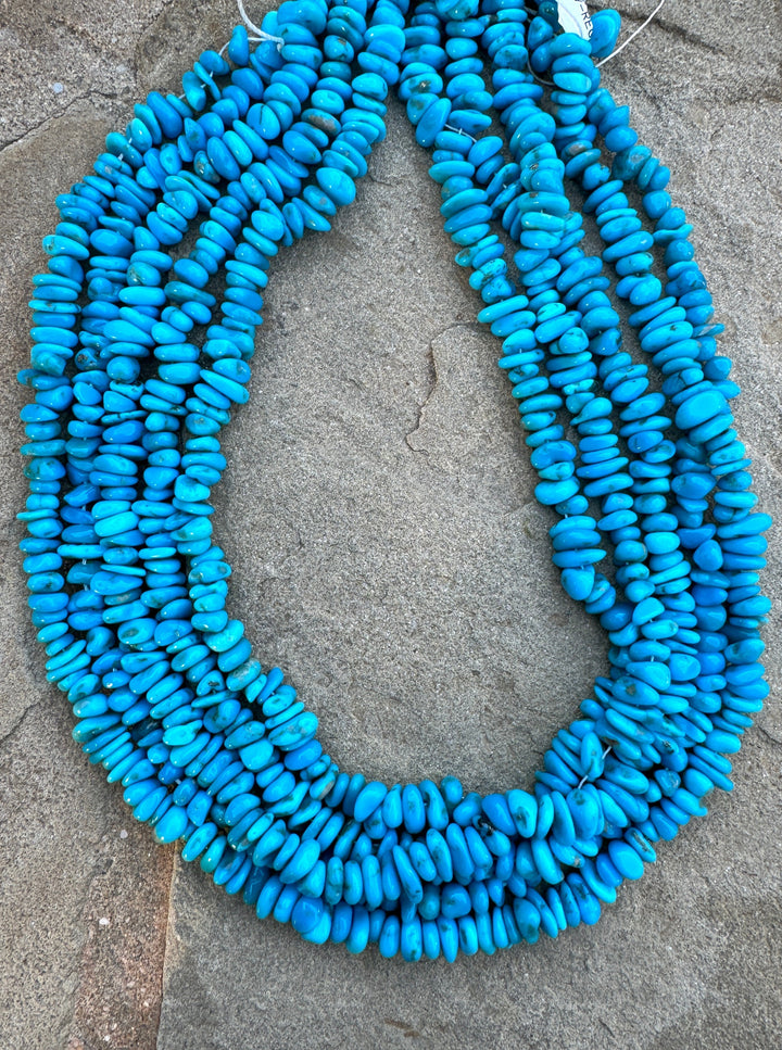 Deep Blue Sleeping Beauty Turquoise (AZ) 6-8mm nugget Beads