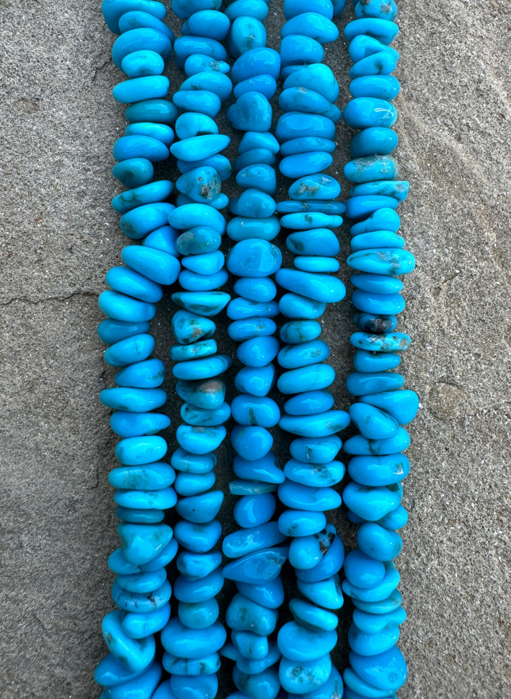 Deep Blue Sleeping Beauty Turquoise (AZ) 6-8mm nugget Beads