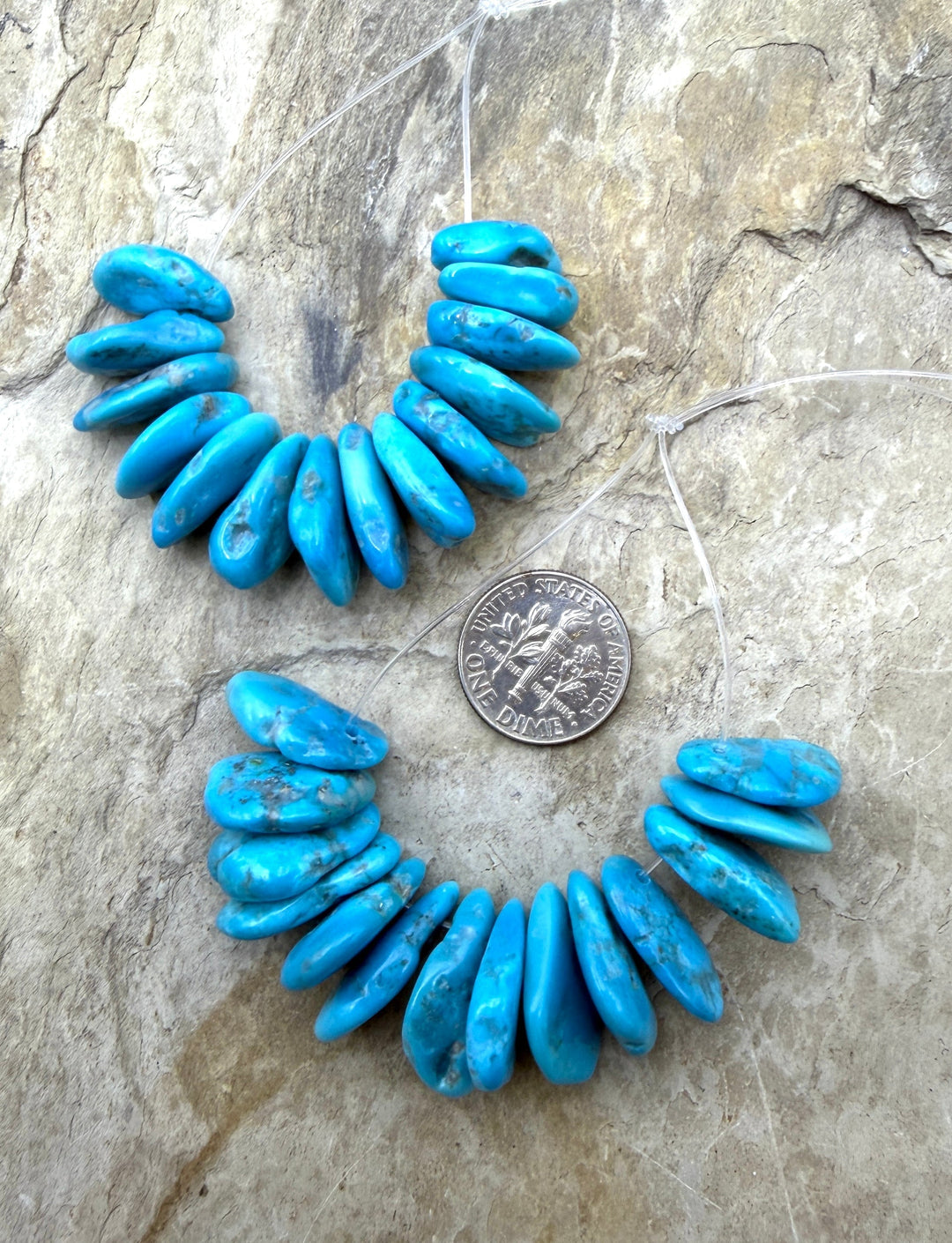 Deep Blue Sleeping Beauty Turquoise (AZ) 8-12mm Flat Nugget