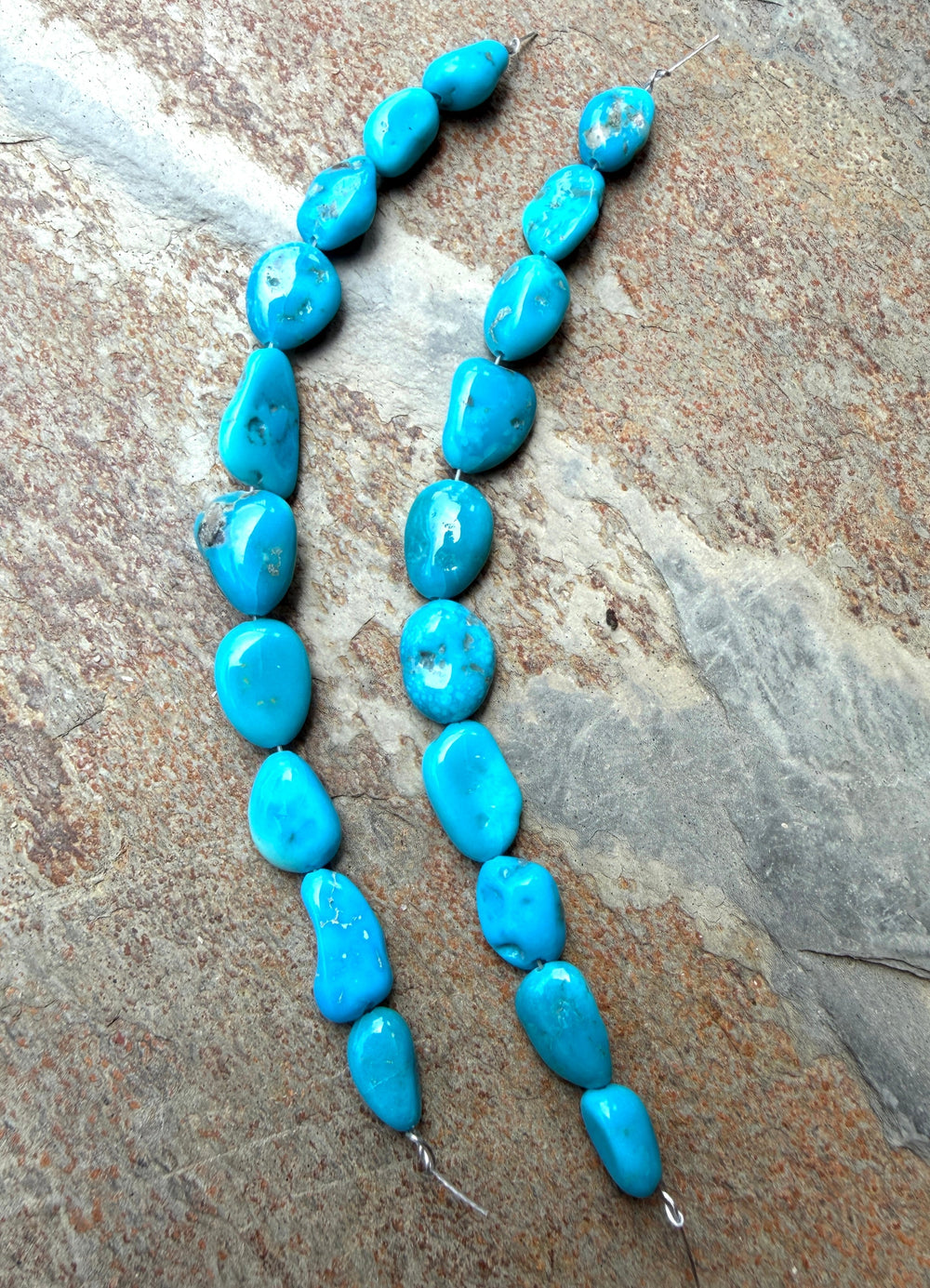 Deep Blue Sleeping Beauty Turquoise (AZ) Nugget Beads Focal