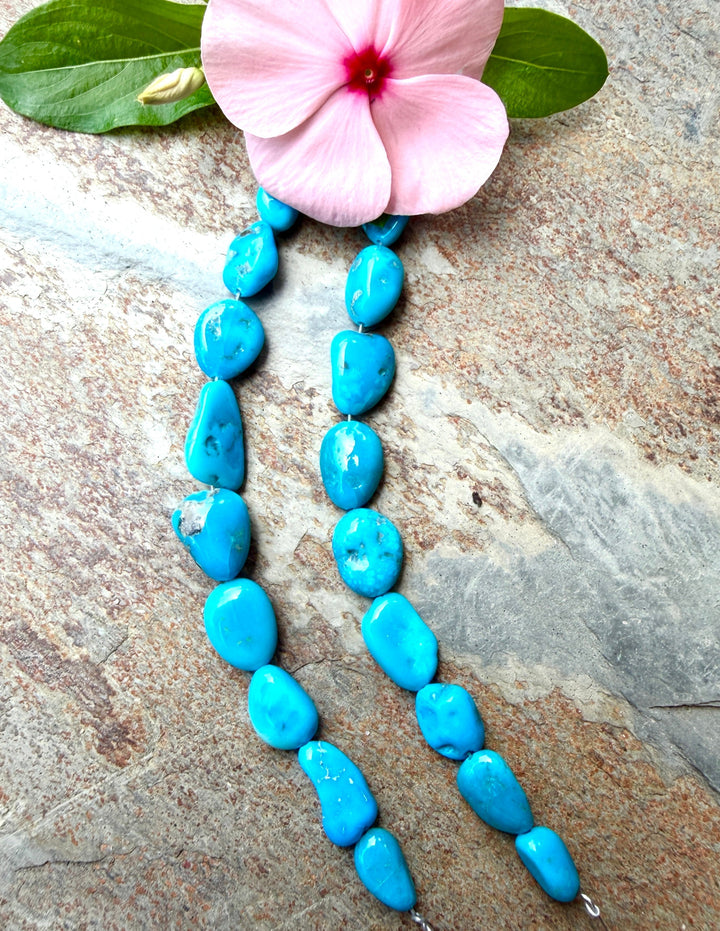 Deep Blue Sleeping Beauty Turquoise (AZ) Nugget Beads Focal