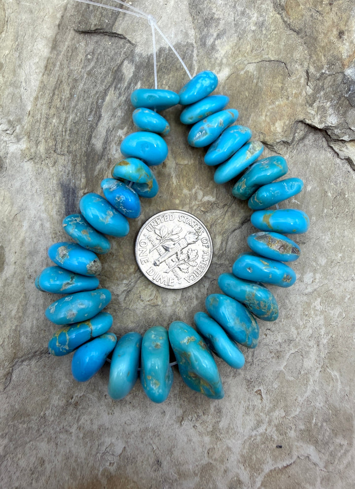 Deep Blue Sleeping Beauty Turquoise (AZ) Smooth Nugget Bead