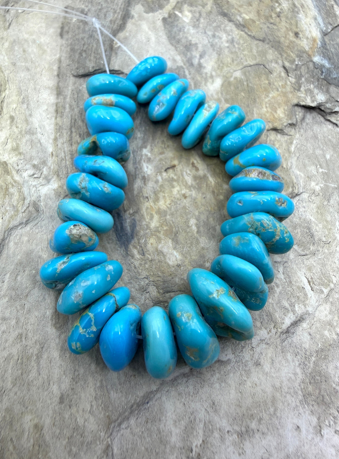 Deep Blue Sleeping Beauty Turquoise (AZ) Smooth Nugget Bead