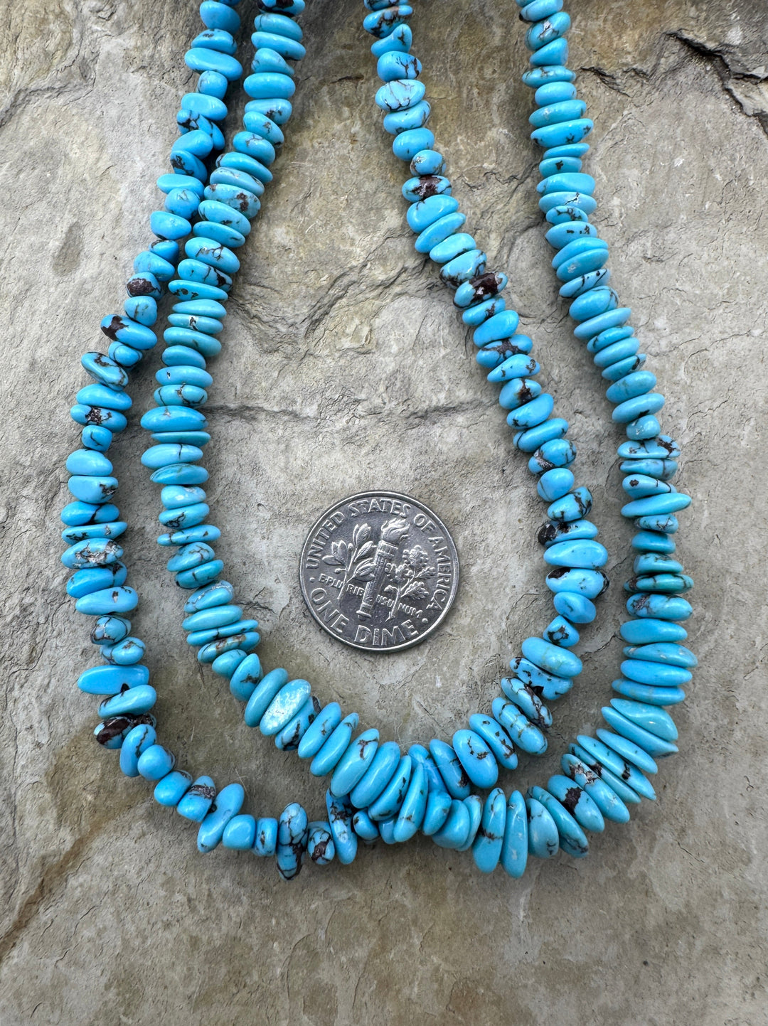 Egyptian Turquoise 4 6mm Chip/Nugget Beads 18 Inch Strand