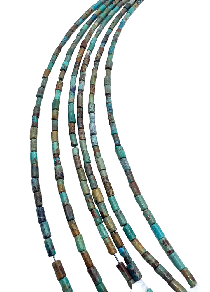 Elisa (Mexico) Turquoise 3x6mm Tube Beads (8 inch Strand) -