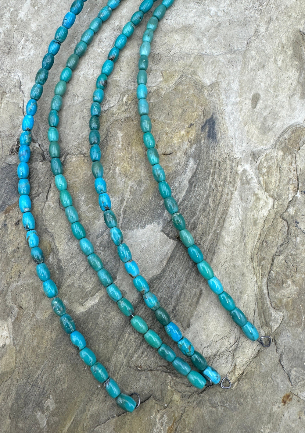 Elisa (Mexico) Turquoise 4x6mm Rice Beads (8 inch Strand)