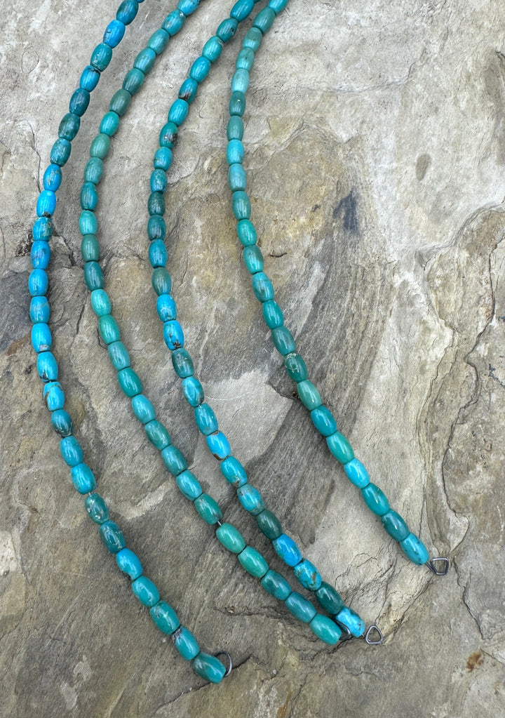 Elisa (Mexico) Turquoise 4x6mm Rice Beads (8 inch Strand)