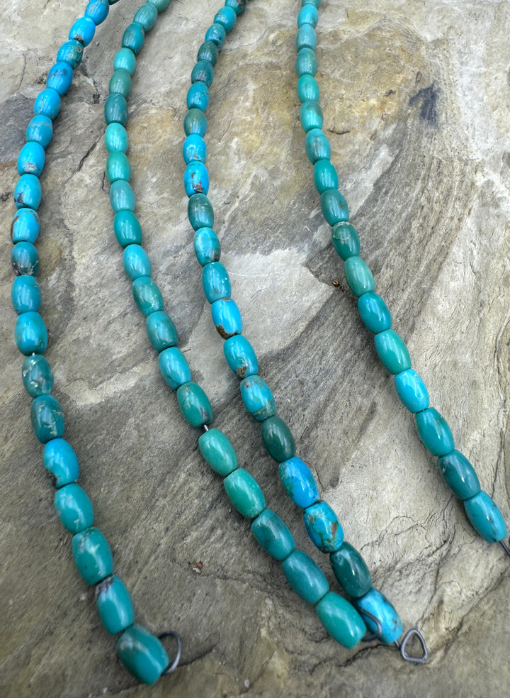 Elisa (Mexico) Turquoise 4x6mm Rice Beads (8 inch Strand)