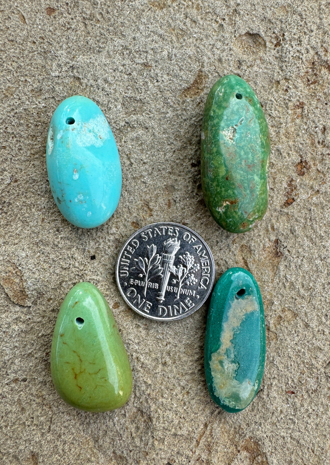 Elisa (Mexico) Turquoise Long Focal Pendant Beads (Select