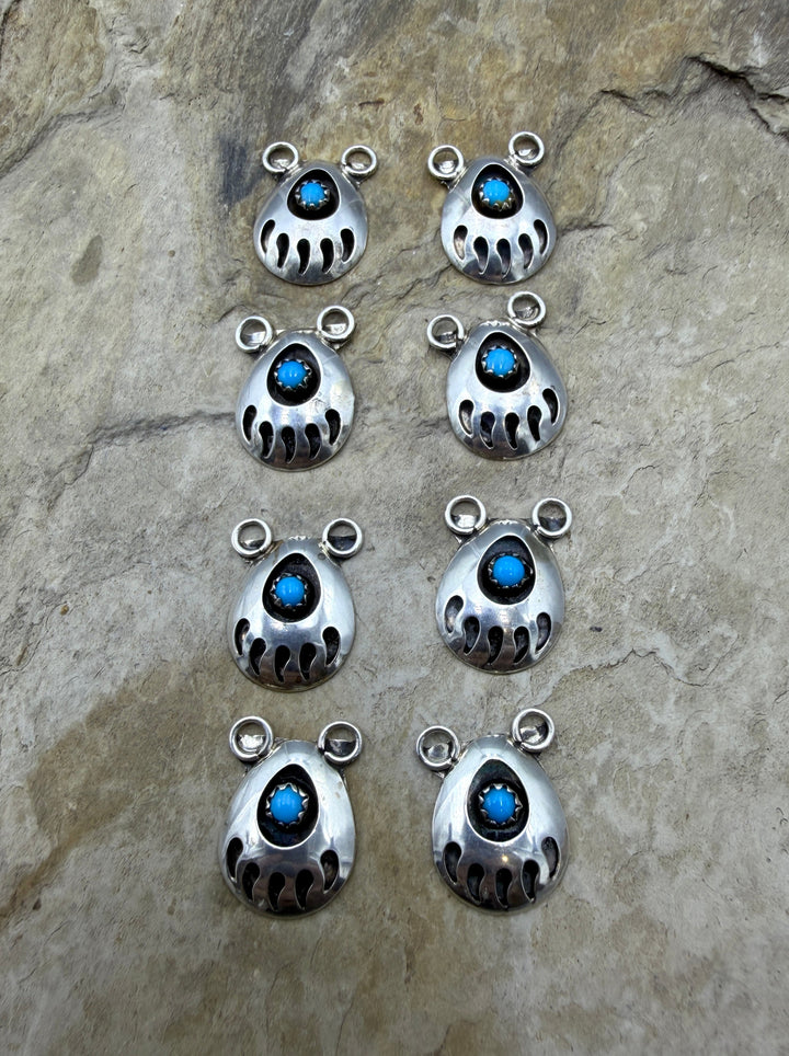 Estate Sterling Silver and American Turquoise Shadow Box