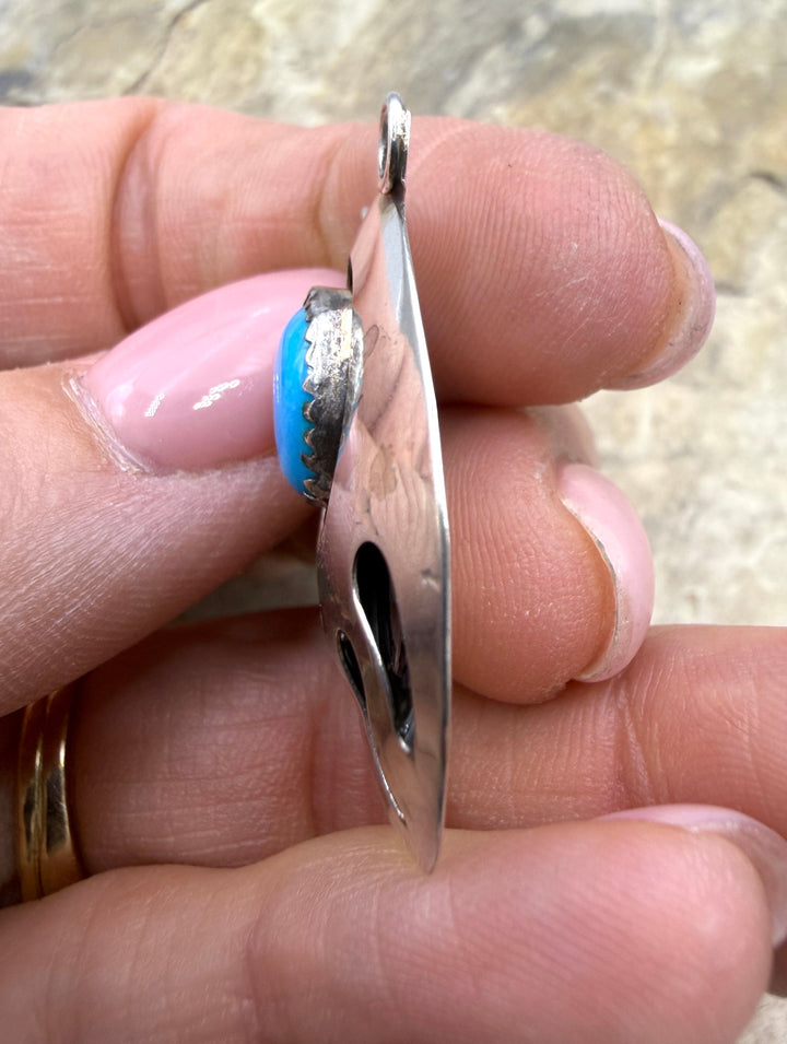 Estate Sterling Silver and American Turquoise Shadow Box