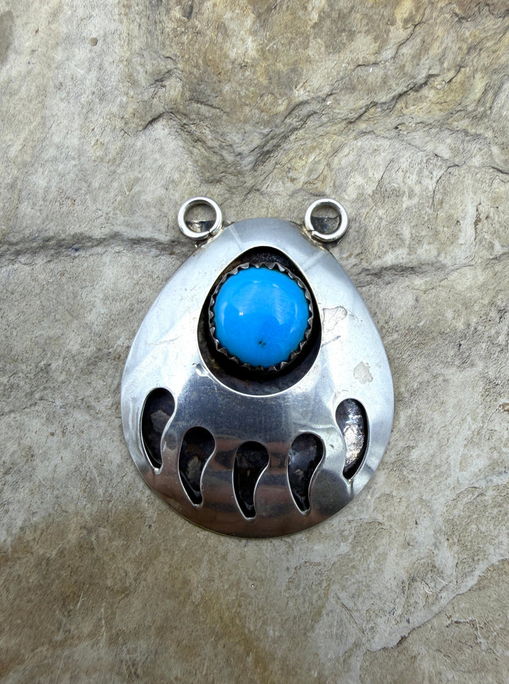 Estate Sterling Silver and American Turquoise Shadow Box