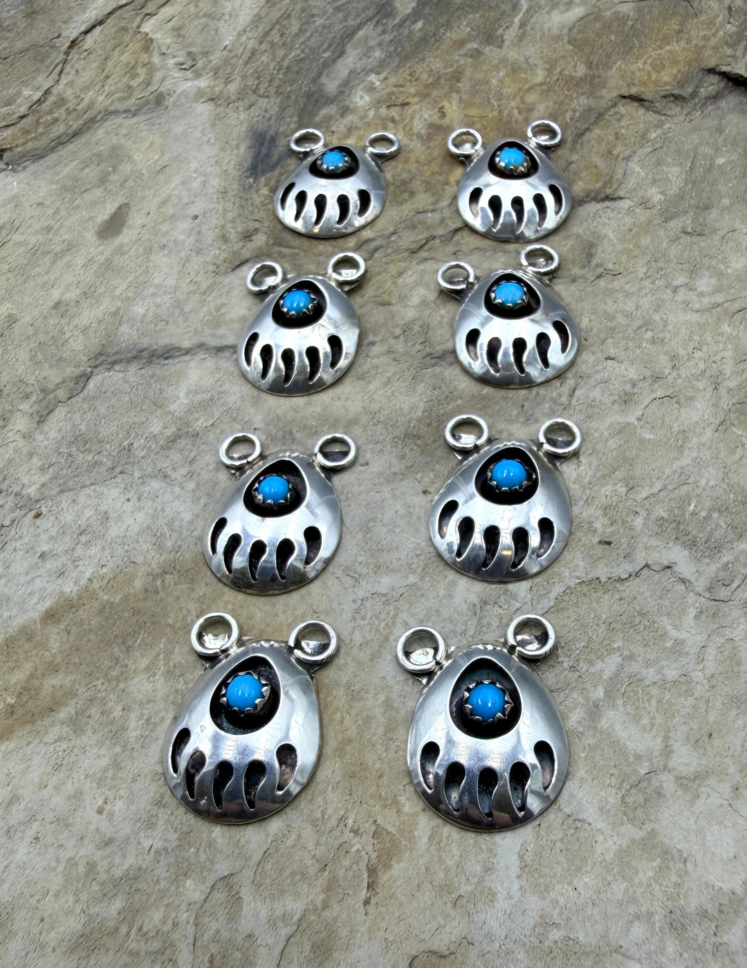 Estate Sterling Silver and American Turquoise Shadow Box