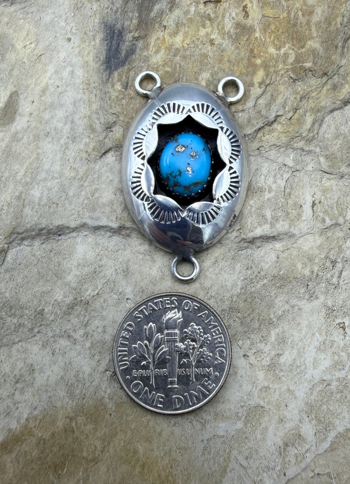 Estate Sterling Silver and American Turquoise Shadow Box