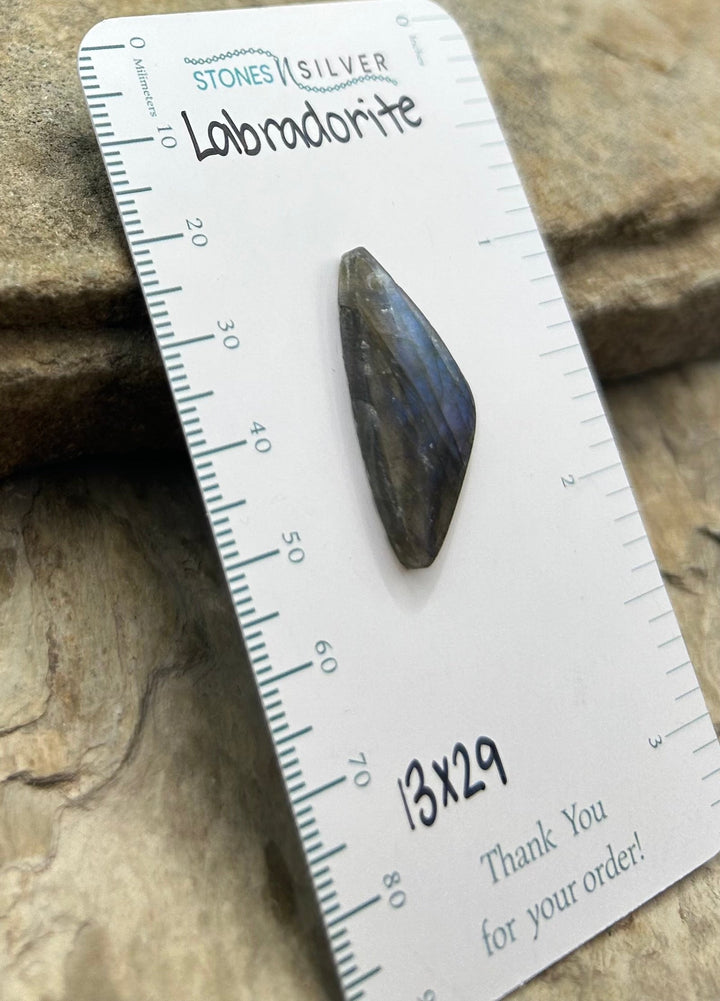 Flashy Labradorite Focal Pendant Bead 13x29mm - Labradorite