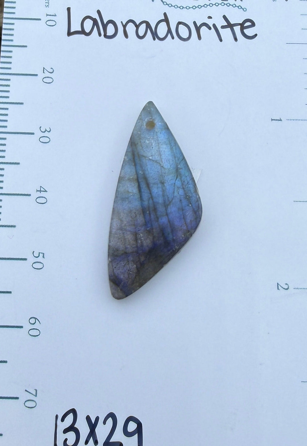 Flashy Labradorite Focal Pendant Bead 13x29mm - Labradorite