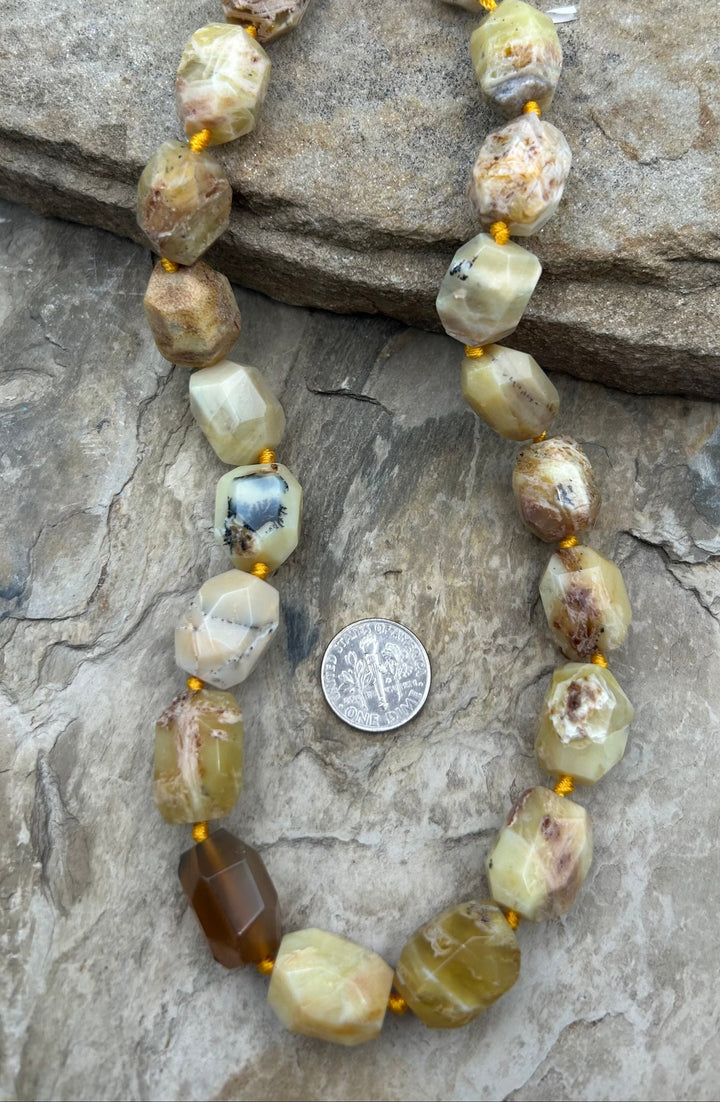 FRIDAY BARGAIN African Opal Octagon Beads 13x19mm 15 Inch