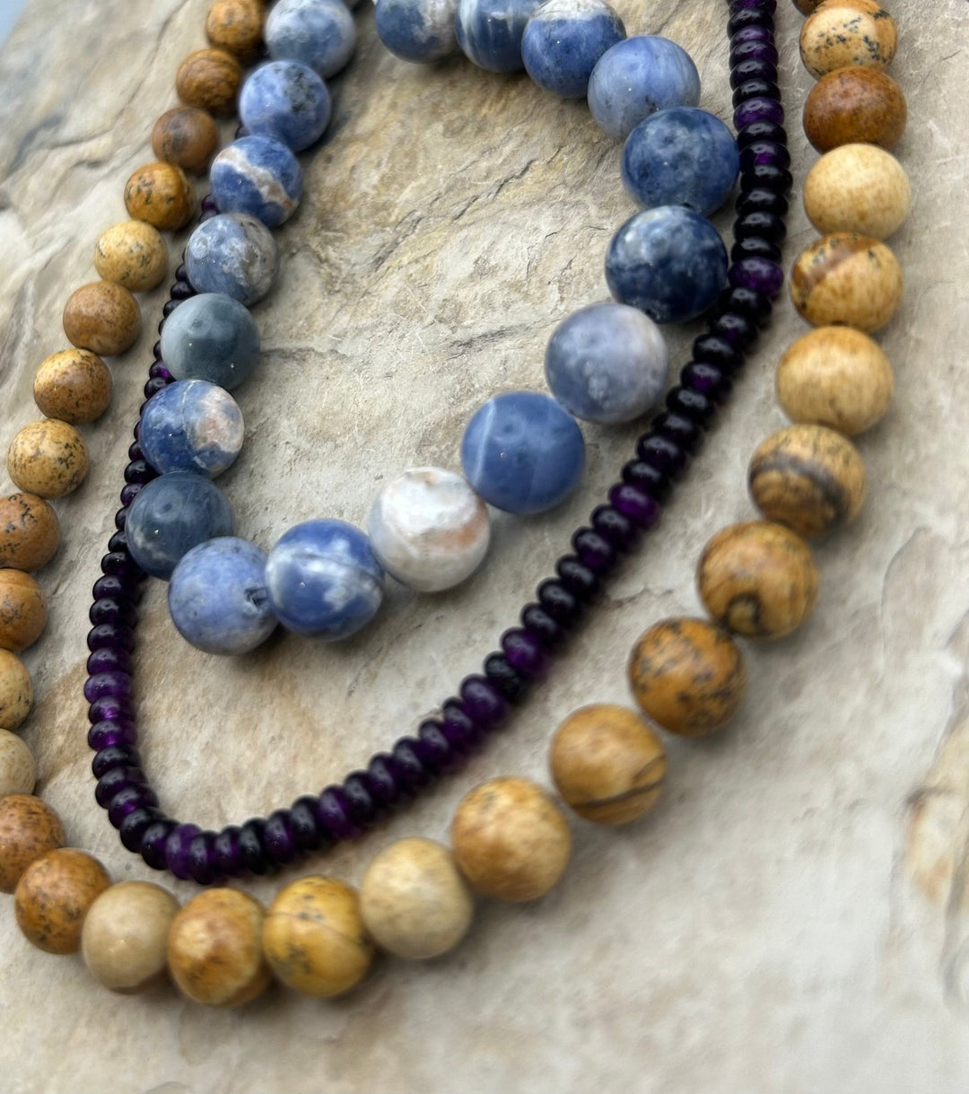 FRIDAY BARGAIN Bead Strand Lot - Picture Jasper (8mm 15