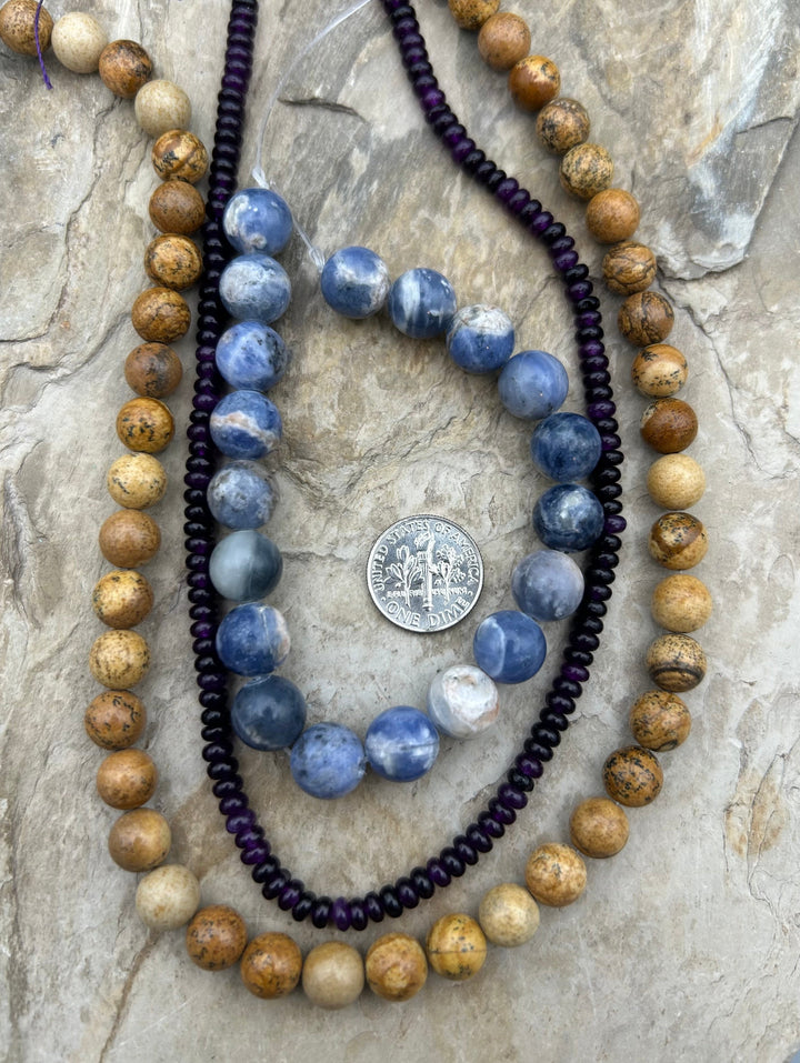 FRIDAY BARGAIN Bead Strand Lot - Picture Jasper (8mm 15