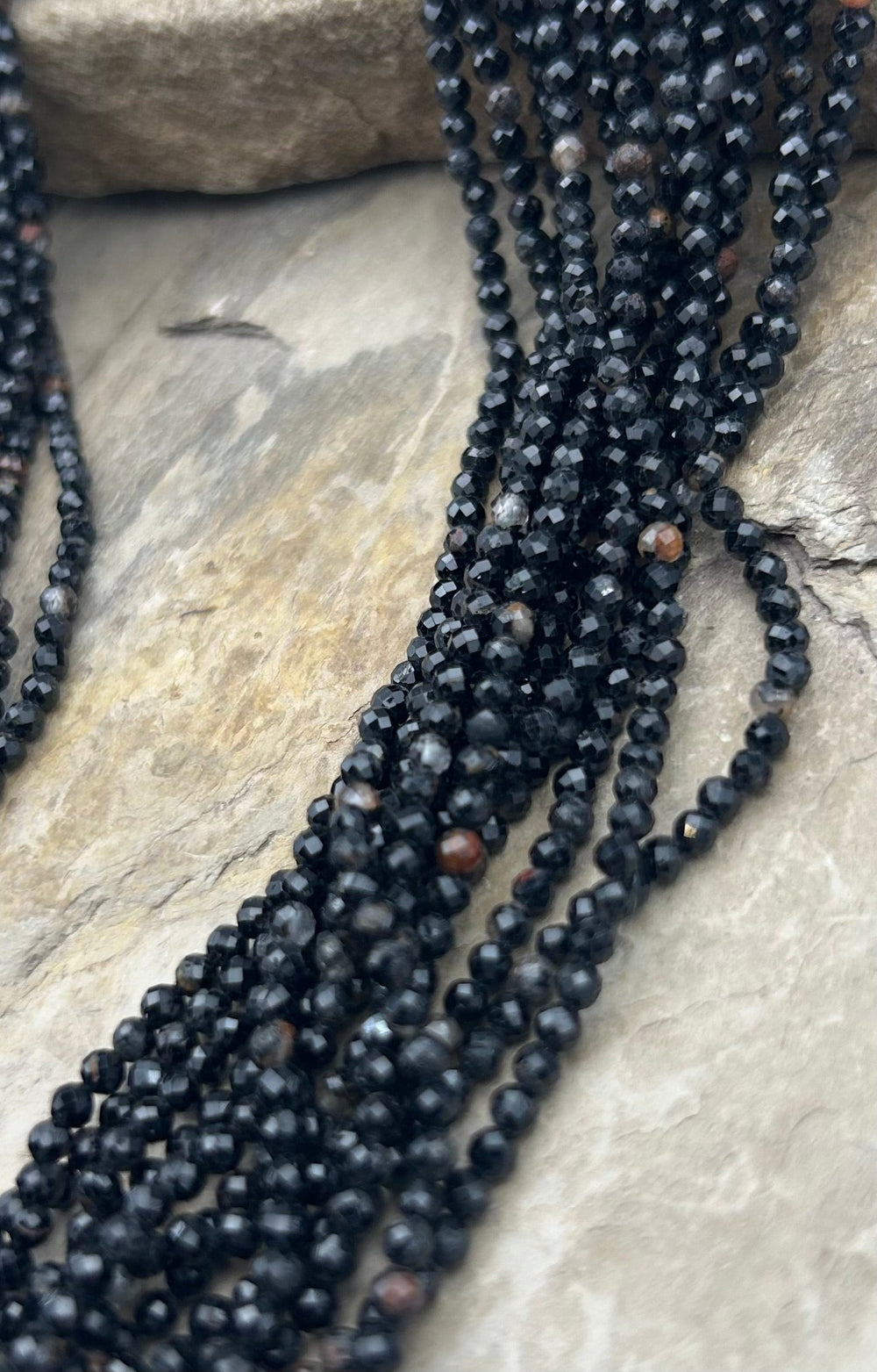 FRIDAY BARGAIN Black Tourmaline Micro Faceted Round Beads