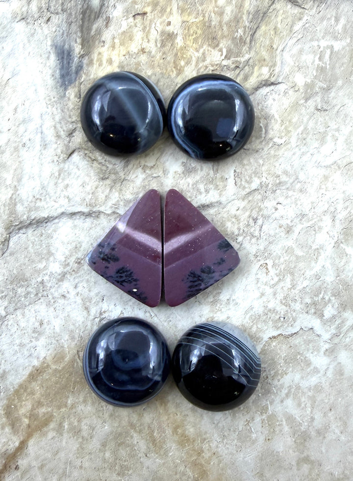 FRIDAY BARGAIN BUY 3 pair Sardonyx and Mookaite 3 Pair/6