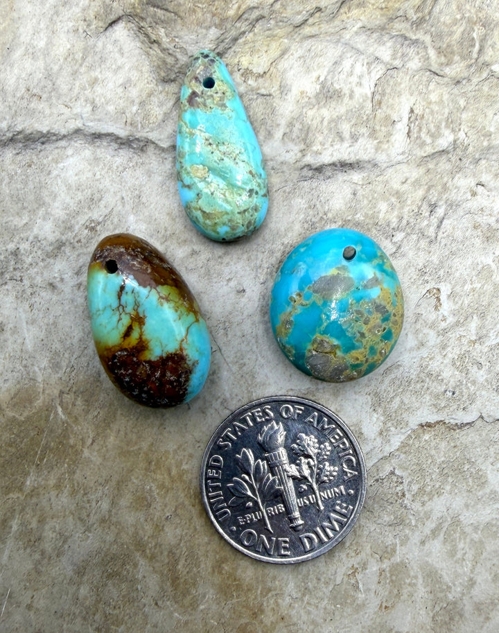 FRIDAY BARGAIN BUY Kingman Turquoise (Arizona) LOT of 3