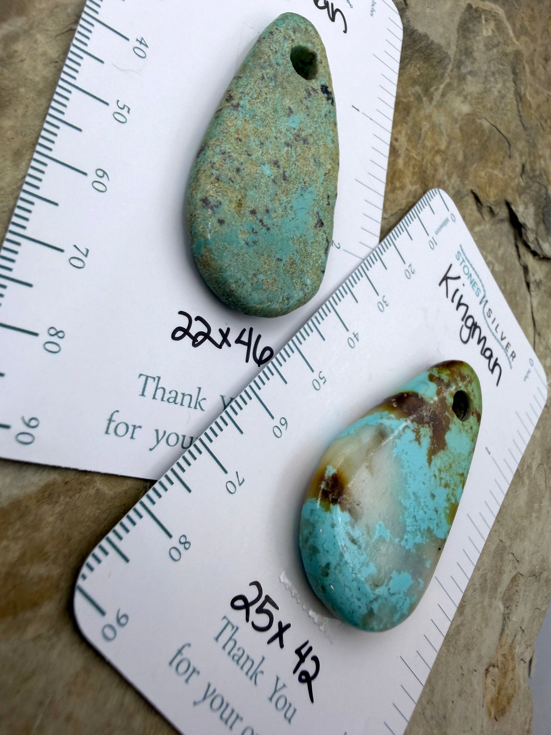FRIDAY BARGAIN BUY LOT of 2 Large Kingman Turquoise