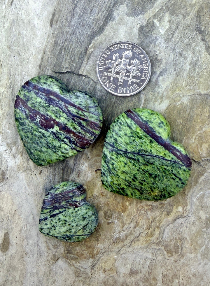 FRIDAY BARGAIN BUY LOT of 3 Jasper Heart Focal Beads 30mm