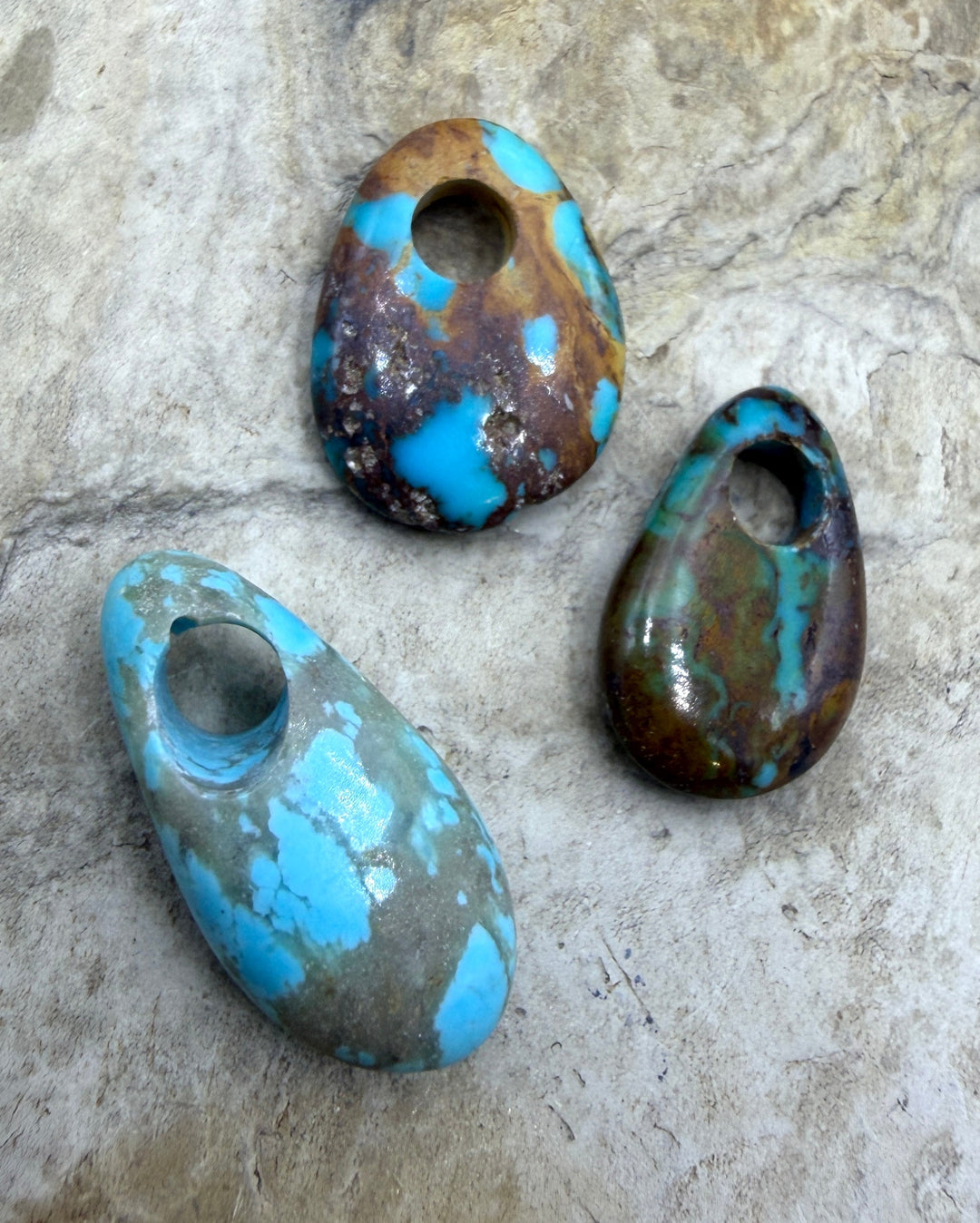 FRIDAY BARGAIN BUY LOT of 3 Kingman Turquoise (Arizona)