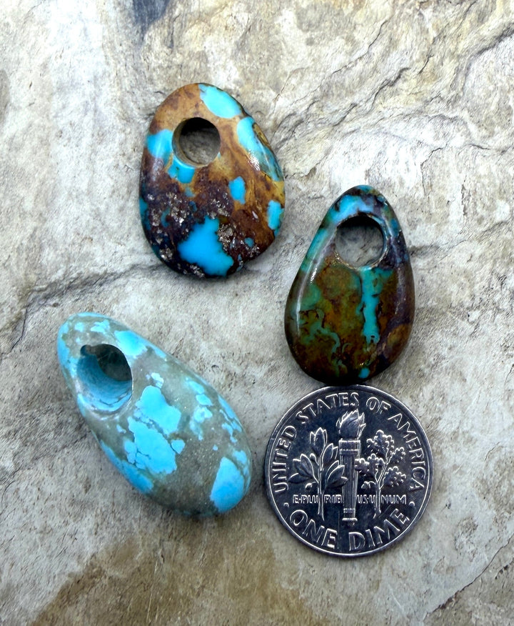 FRIDAY BARGAIN BUY LOT of 3 Kingman Turquoise (Arizona)