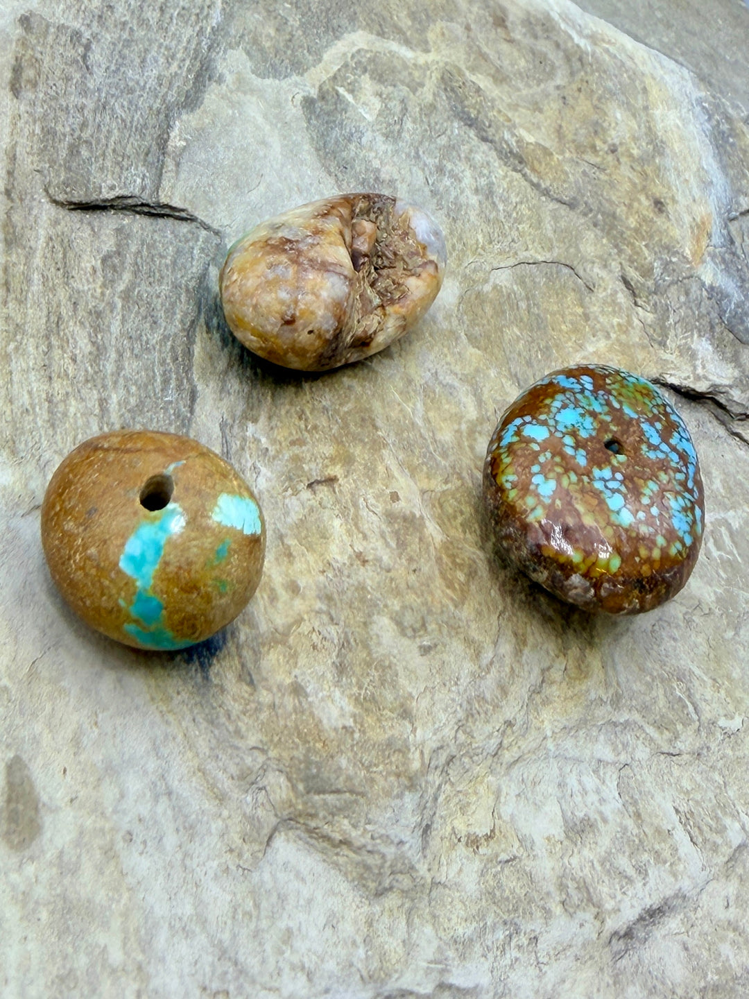 FRIDAY BARGAIN BUY LOT of 3 Royston Turquoise Beads - Mixed