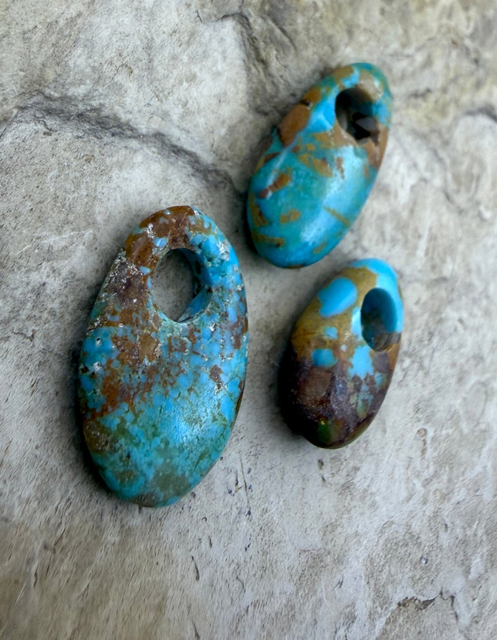 FRIDAY BARGAIN BUY LOT of 3 Small Kingman Turquoise