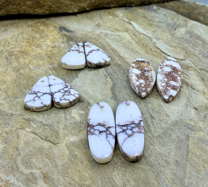 FRIDAY BARGAIN BUY LOT of 4 Matched Earring Slab Bead Pairs