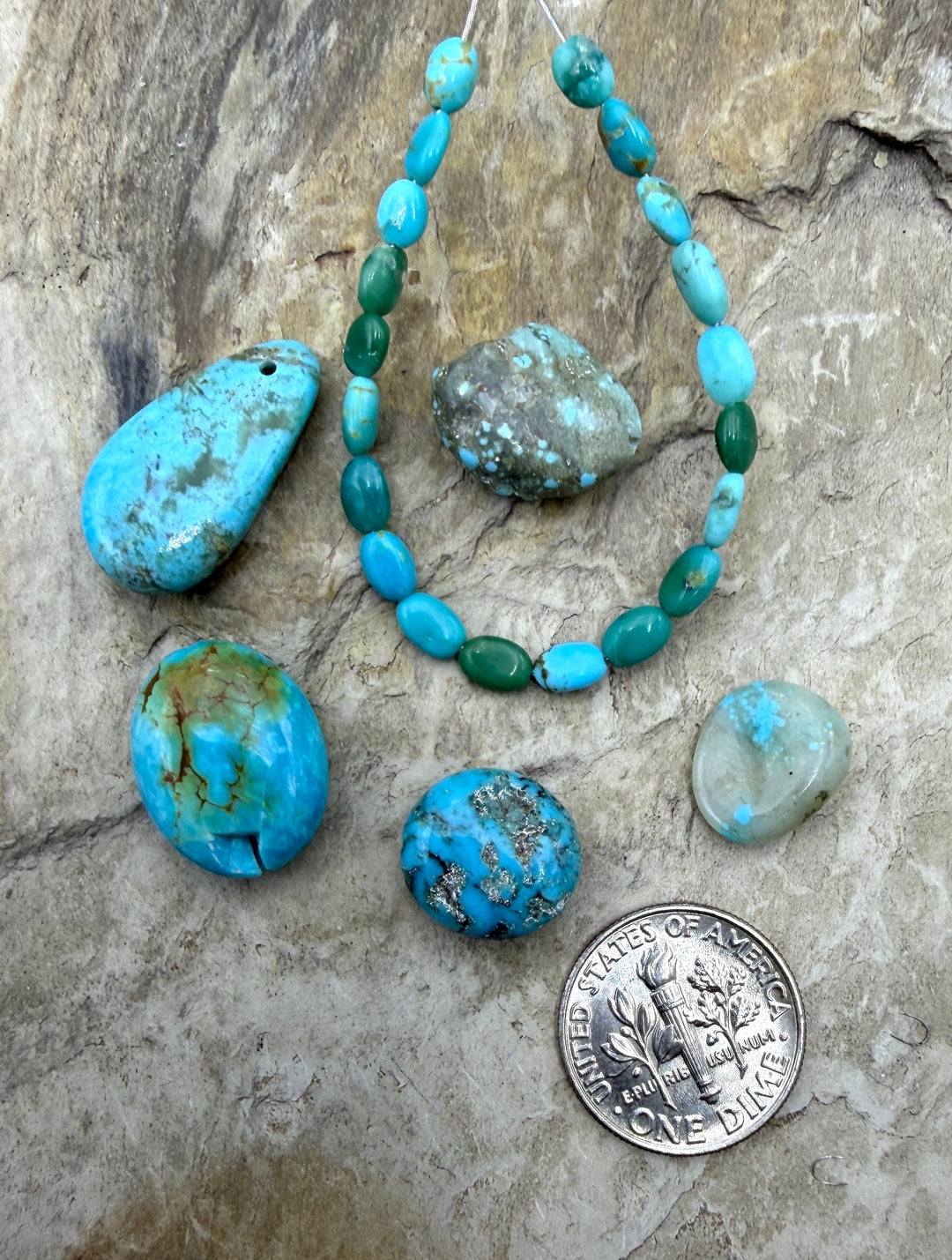FRIDAY BARGAIN BUY LOT of Mixed Turquoise Beads Sonoran