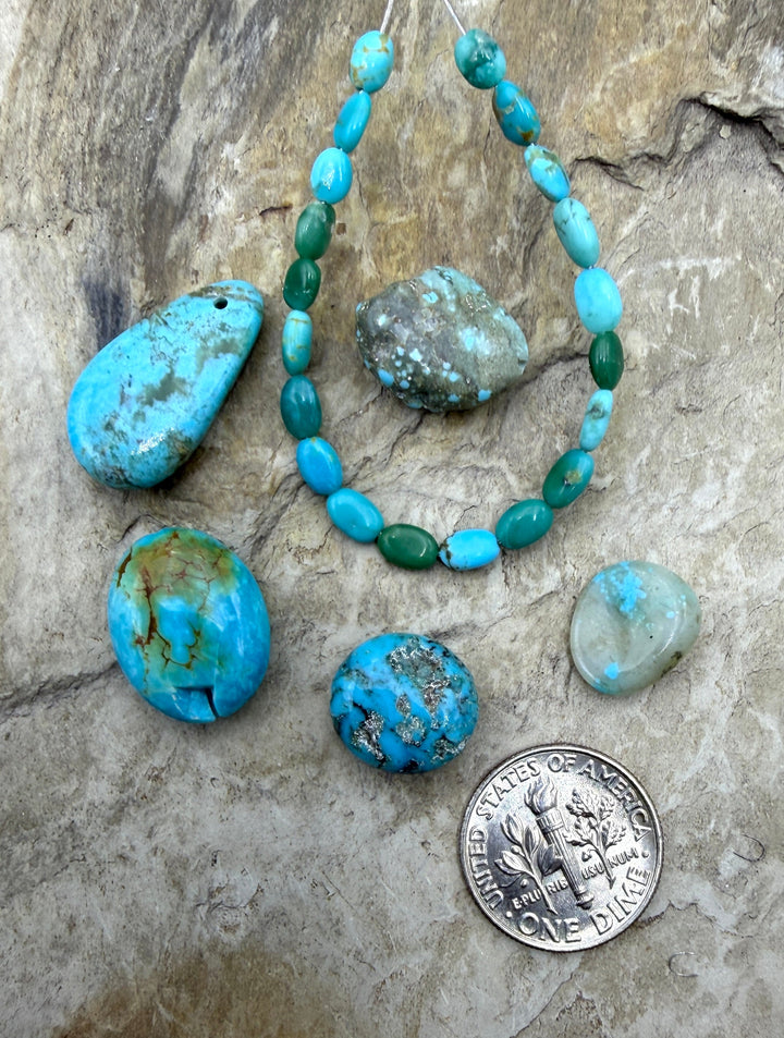 FRIDAY BARGAIN BUY LOT of Mixed Turquoise Beads Sonoran