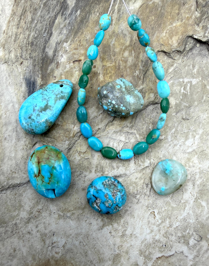 FRIDAY BARGAIN BUY LOT of Mixed Turquoise Beads Sonoran