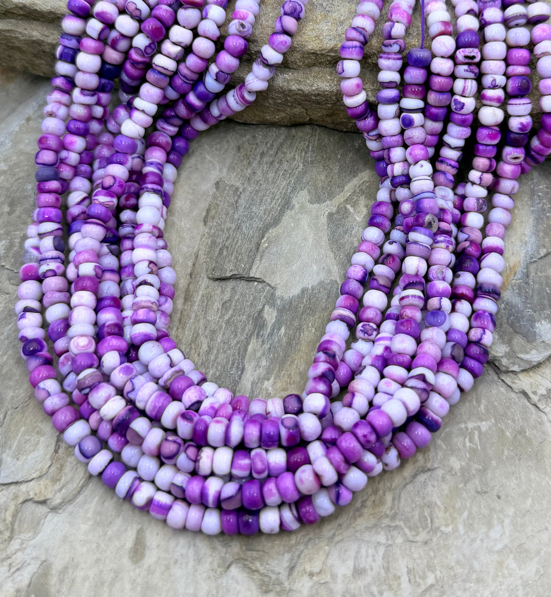 FRIDAY BARGAIN BUY Purple Dyed Opal 6mm Rondelle Beads