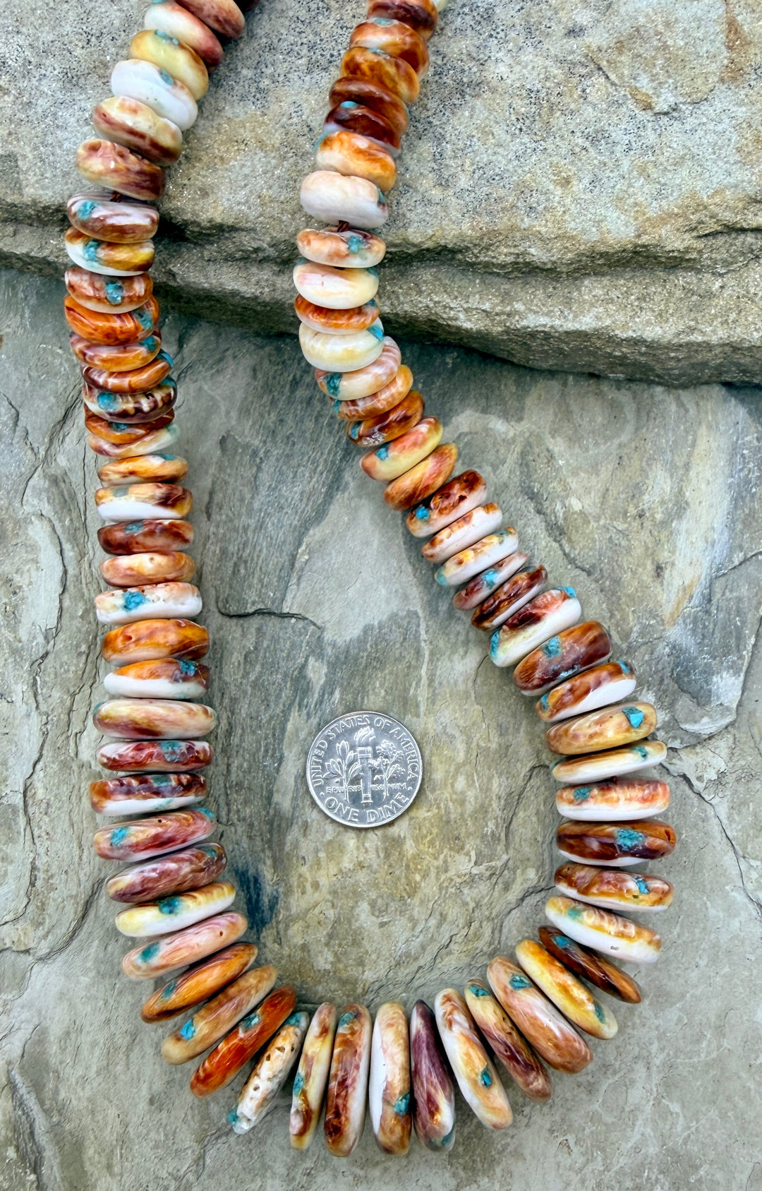 FRIDAY BARGAIN BUY Spiny Oyster Shell with Turquoise Inlay