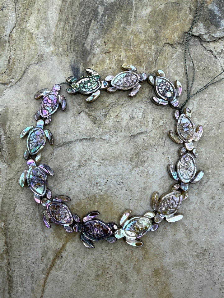 FRIDAY BARGAIN CLOSEOUT Black Mother Of Pearl Turtle Beads