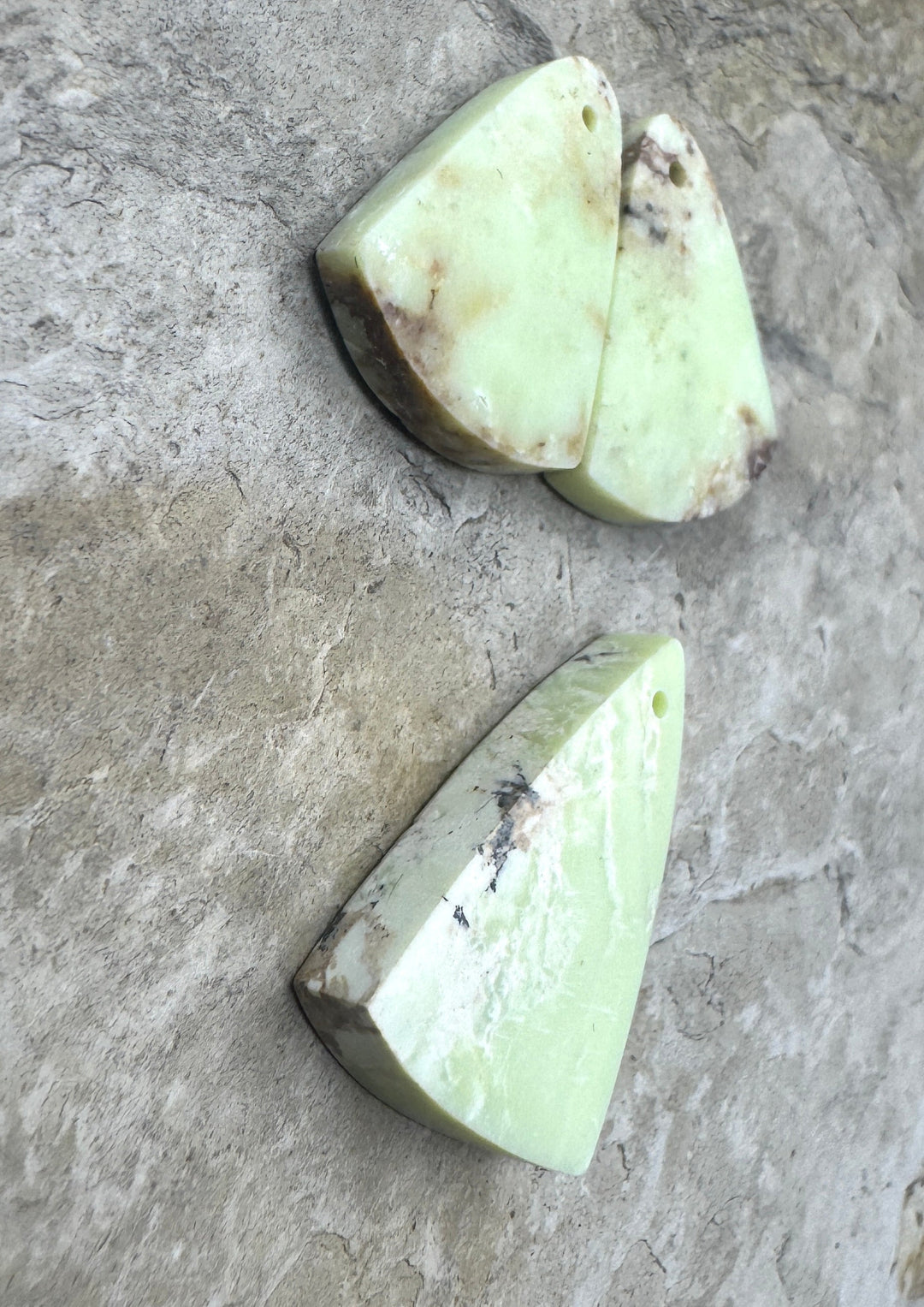 Lemon Chrysoprase (Australia) Matching Earring Slab Bead