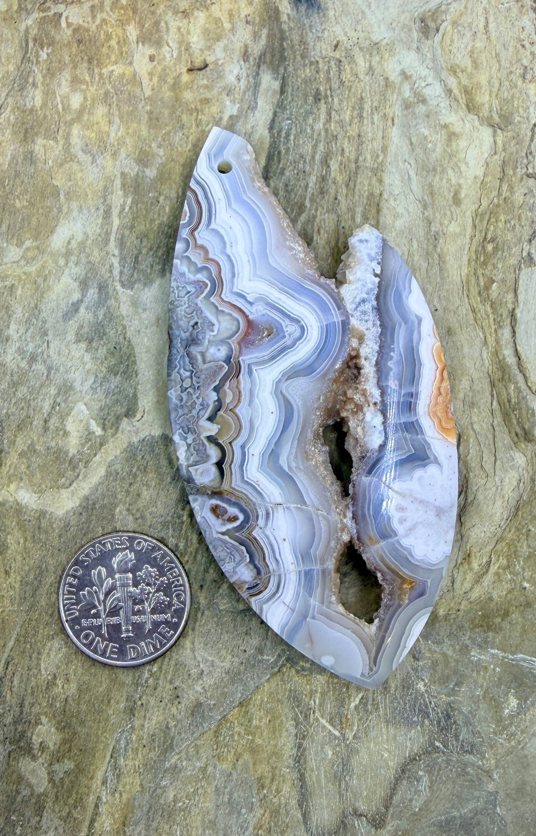 FRIDAY BARGAIN Crazy Lace Agate (Mexico) BIG Focal Pendant