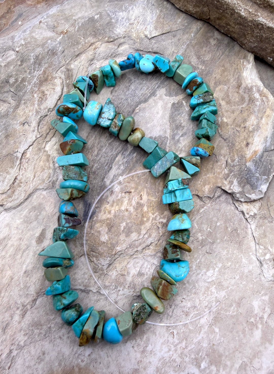 FRIDAY BARGAIN Genuine Turquoise Chip Bead Strand 6-10mm
