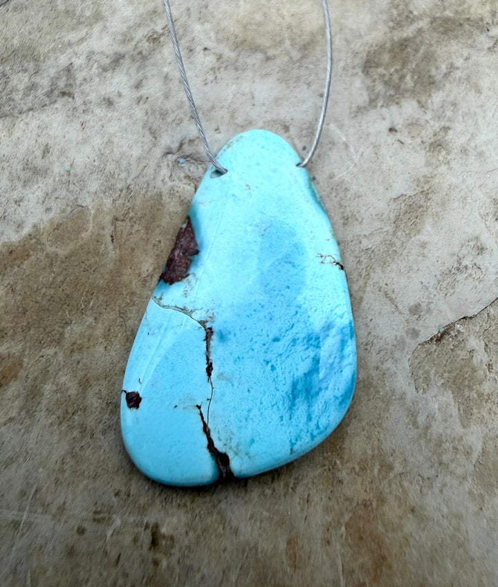 FRIDAY BARGAIN Golden Hills Turquoise Pendant (Side