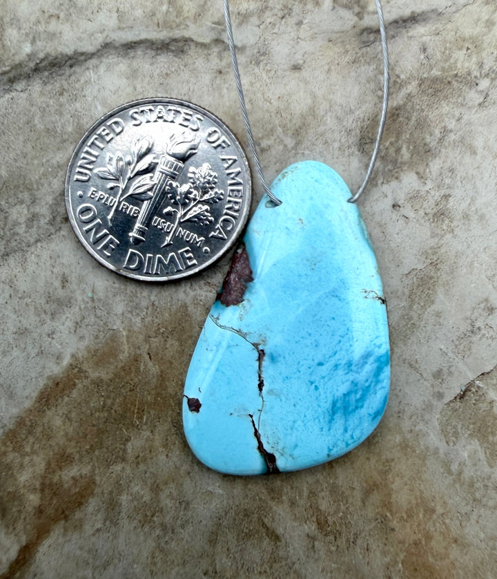 FRIDAY BARGAIN Golden Hills Turquoise Pendant (Side