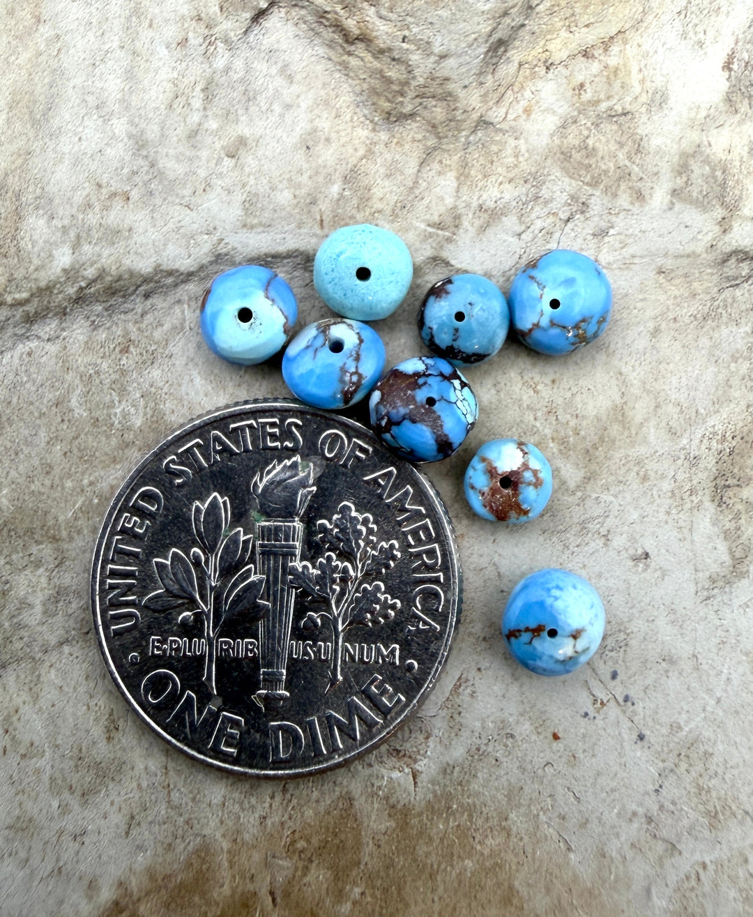 FRIDAY BARGAIN Golden Hills Turquoise Rondelle Beads