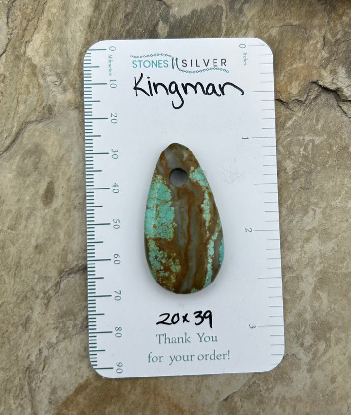 FRIDAY BARGAIN Kingman Focal Pendant Bead 20x39mm