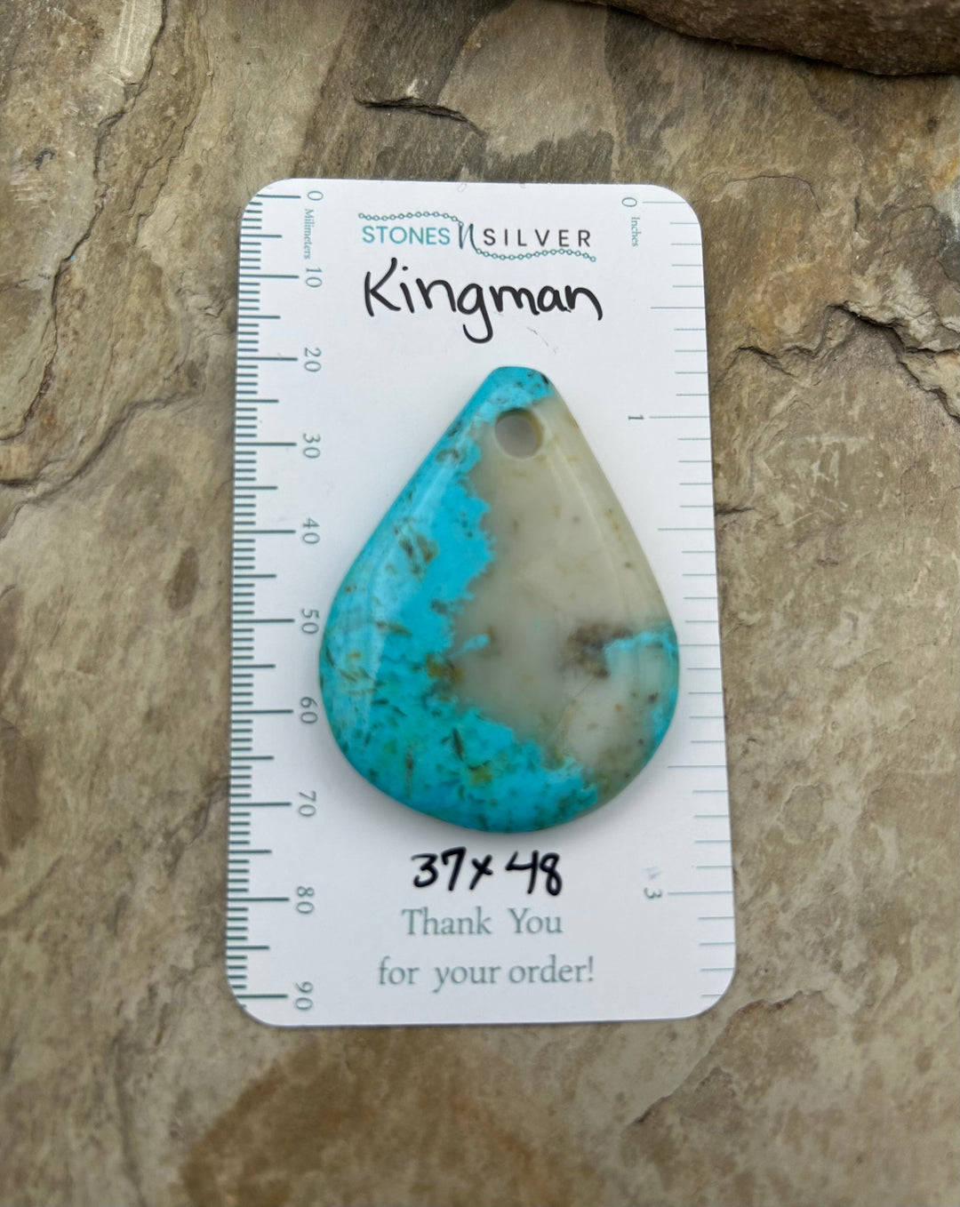 FRIDAY BARGAIN Kingman Focal Pendant Bead 37x48mm
