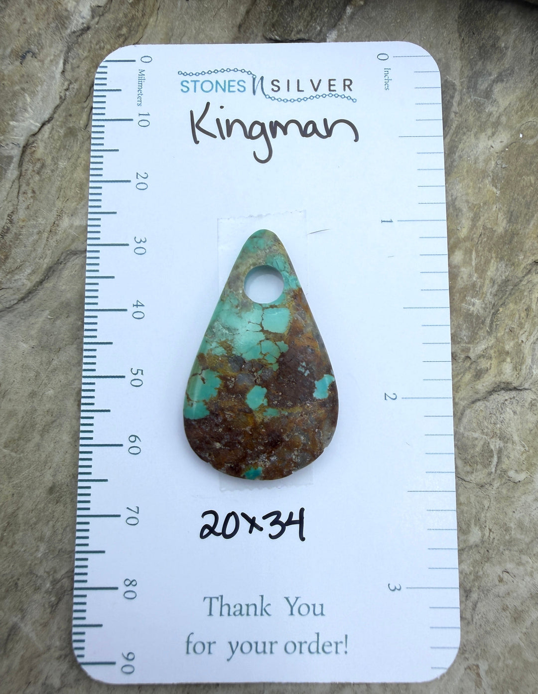 FRIDAY BARGAIN Kingman Turquoise (Arizona) (Large Hole)