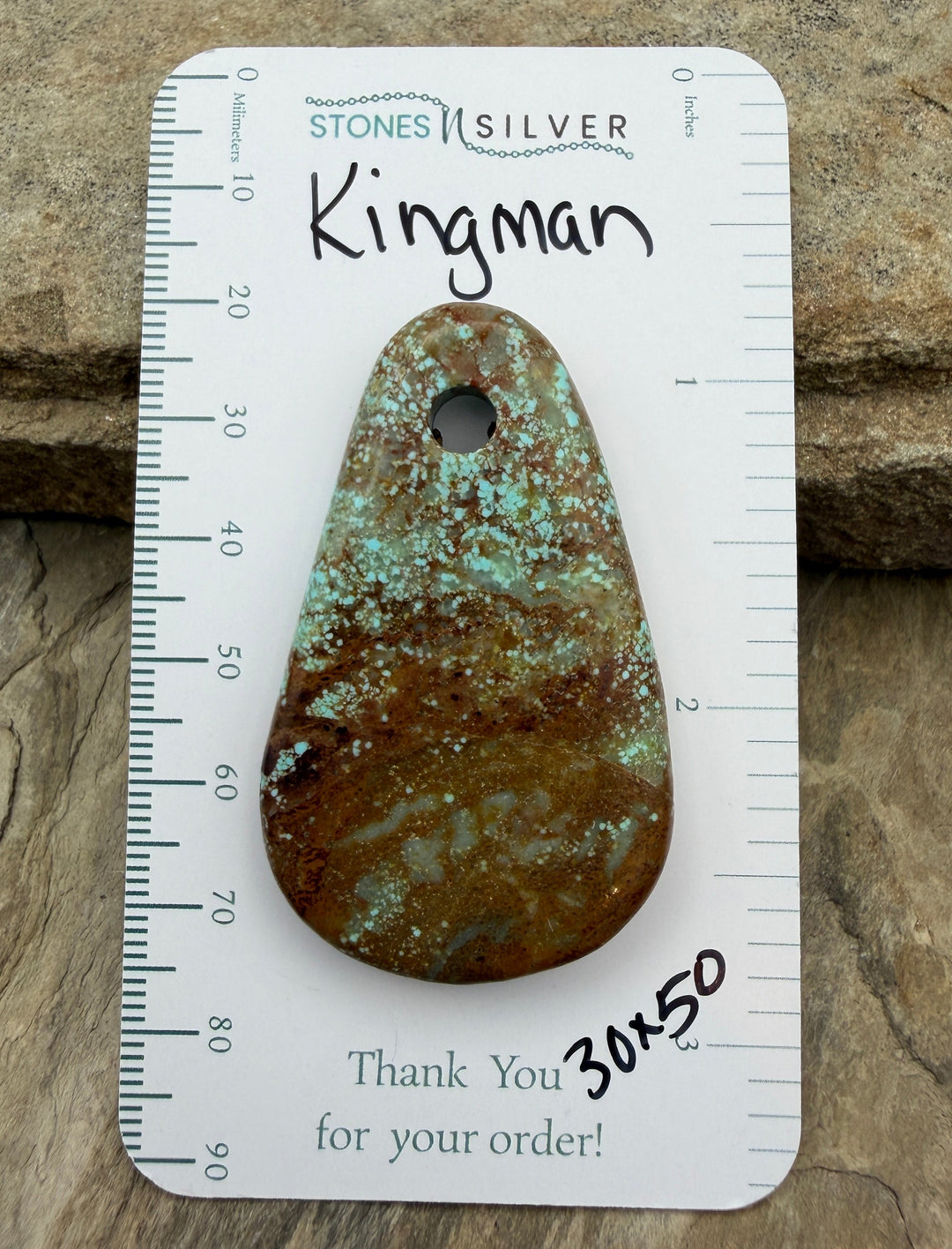 Friday Bargain Kingman Turquoise (Arizona) Large Hole Focal